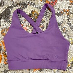 BASELINE BY ASHY BINES PURPLE WE SUPPORT YOU BRA SIZE SMALL